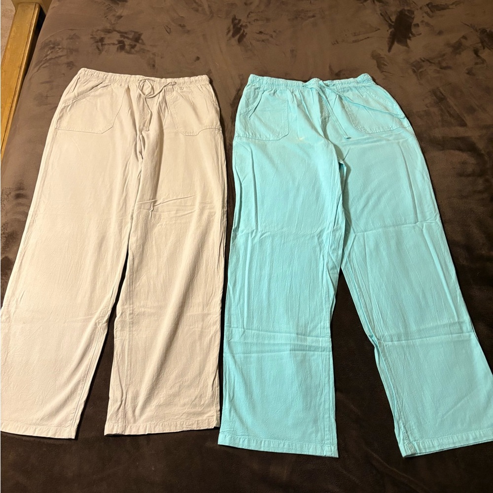 Basic Editions Light Blue Relaxed Fit Pants